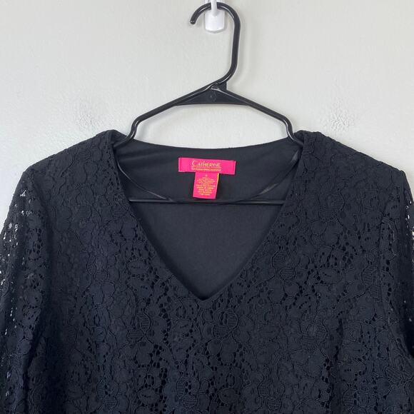 Catherine Malandrino Flare Sleeve Blouse Lace V-neck Dramatic Whimsygoth Small - Picture 3 of 8